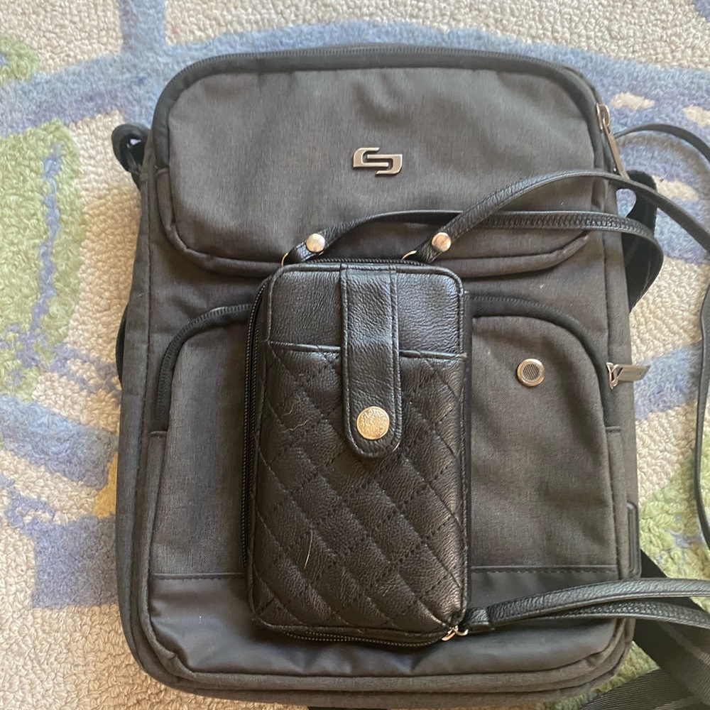 Bundle of IPad satchel and iPhone mini purse